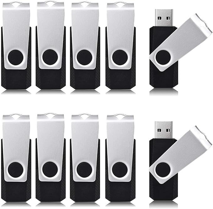 Aiibe 4GB Flash Drive 50 Pack - USB 2.0 Memory Stick Multipack Zip Drive, Black