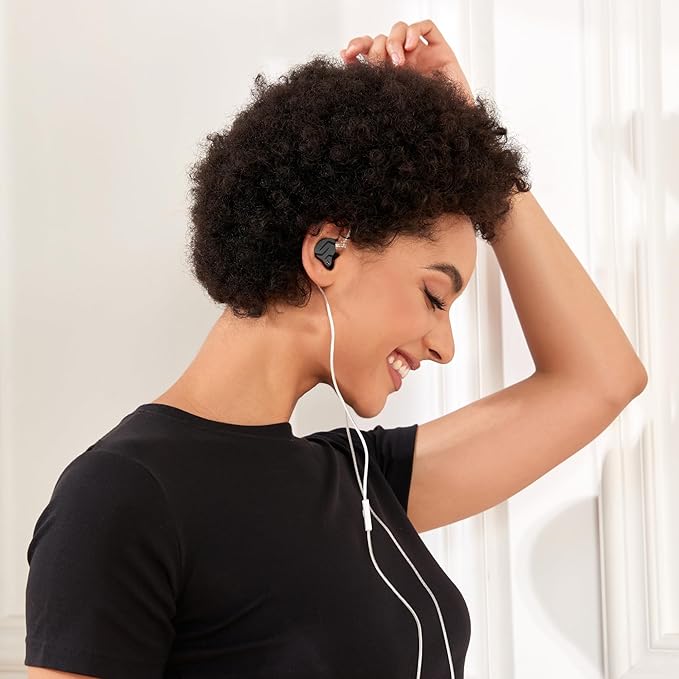 KZ ZSN PRO X Gaming Earbuds in Ear Monitor Headphones, High Fidelity IEMS Earphones, Hybrid Dual Driver Wired Earbuds with 1BA 1DD Detachable Tangle-Free Cable for Computer Tablet (Black, without Mic)