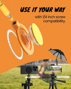 3 in 1 Magnetic Umbrella Sunshade Collapsible Expandable Phone Grip & Stand - Elegant Magsafe Compatible Phone Holder for Secure Grip and Hands-Free Viewing (Yellow)