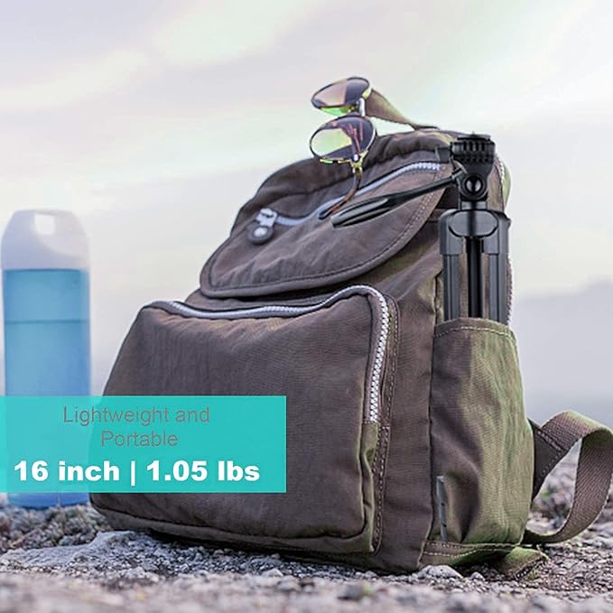 55" Phone Tripod, PHOPIK Aluminum Extendable Tripod Stand with Shutter, Carrying Bag, Compatible with iPhone/Android/Sport Camera&Insta 360 x5 Perfect for Video Recording/Selfies/Live Stream/Vlogging