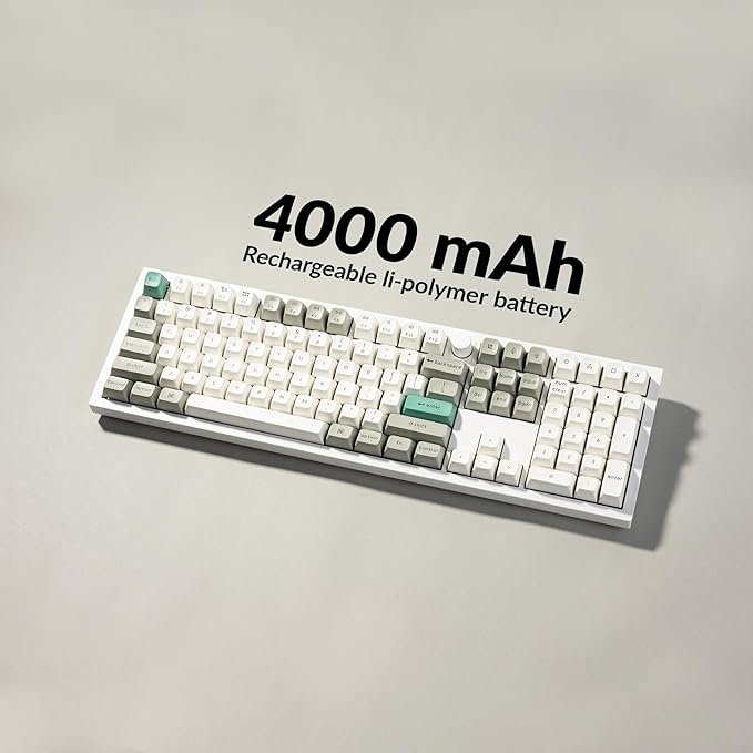 Keychron Q6 Max QMK/VIA Bluetooth Wireless /2.4 GHz/USB-C Wired Custom Mechanical Keyboard, Full Size Programmable Knob RGB Backlit Hot-Swappable Gateron Brown Switch for Mac Windows Linux - White