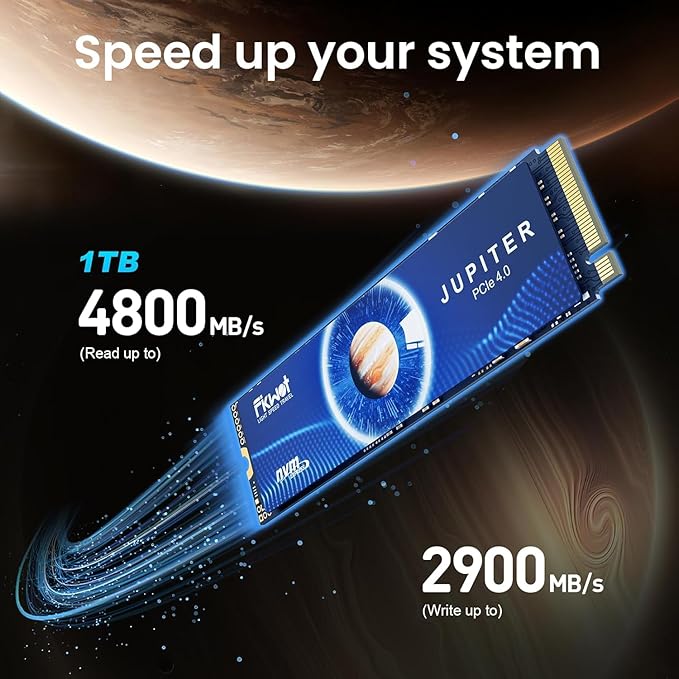 FX660 1TB M.2 SSD, PCIe Gen 4x4 Dynamic SLC Cache - Speeds up to 4800MB/s M.2 2280 NVMe Internal SSD, Upgrade Storage for PC Computer, Laptop and PS5
