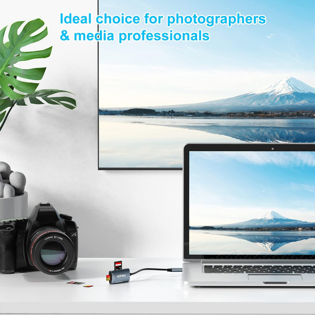 Vanja USB C SD 4.0 Card Reader, UHS-II Camera Memory Card Reader - SD, SDXC, SDHC, MMC, RS-MMC, Micro SD, Micro SDXC, Micro SDHC, UHS-II & I Cards Adapter