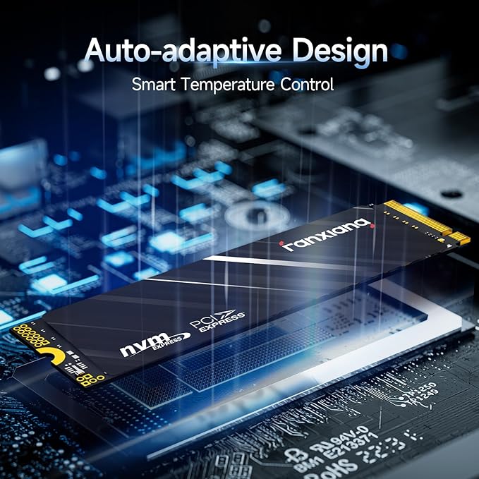 4TB SSD NVMe PCIe Gen4 M.2 SSD for PS5, Up to 5000 MB/s, Internal Gaming SSD for PS5, 3D NAND SLC Cache Solid State Drive Upgrade Storage for PC/Laptops S690Q