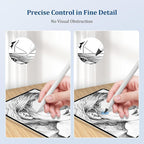 Replacement Tips for Apple Pencil 1st/2nd Gen,No Wear Out Upgraded Apple Pencil Tips,Metal Pencil Nibs for Precise Control - Pen Like 0.78mm Longer Tips for iPad Pencil - 2White+2Black