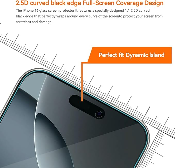 4 Pack Anti Blue Light Screen Protector for iPhone 16 Pro [6.3 inch] with Installation Frame,9H+ Anti Blue Light Tempered Glass, Anti-Scratch, Case Friendly