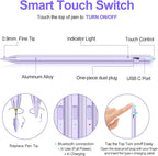 Stylus Pen for iPad 2018-2025 with Palm Rejection, Apple Pencil for Pad11th/10th/9th/8th/7th/6th Gen, iPad Pro 11/12.9 inch, New iPad Air 2025 11&13-inch(M3/2) /5th/4th/3th Gen, iPad mini 6th/5th