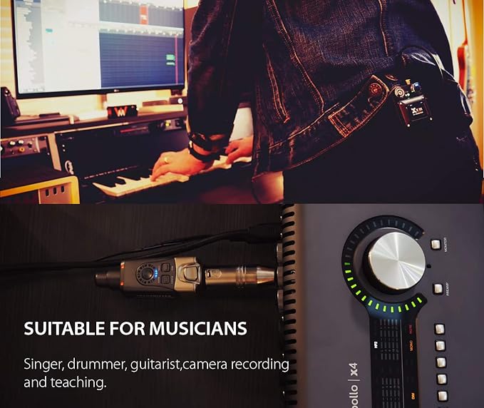 Xvive U4R Wireless in-Ear Monitor System Receiver for Studio, Band Rehearsal, Live Performance (U4R Only)