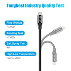 AGVEE 4 inch USB-C Female to Lightning Male Adapter, 30W Fast Charging Charger Converter for iPhone 14 13 12 11 Airpods iOS Device Carplay, Not for Audio, Black