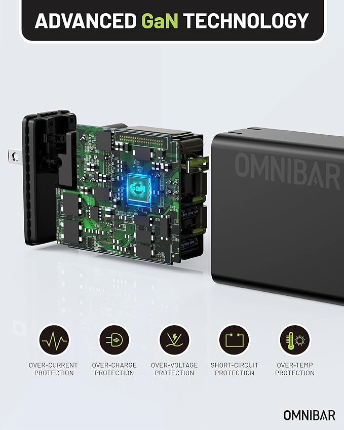 100W USB C Charger,100W Laptop Fast Charger 3-Port GaN Foldable Fast Wall Charger Block,PD3.0 PPS Power Adapter for MacBook Pro/Air,iPad Pro,iPhone 16 Pro,Galaxy S24 Ultra,Steam Deck,Google Pixelbook