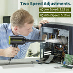 DOROBEEN Compressed Electric Air Blower, Handheld 500W 40000RPM Powerful Cored Air Duster for Computer Keyboard Electronics Cleaning