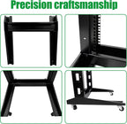 2 Post 42U Open Frame Server Rack 2-Post Server Rack Network Rack,with Movable casters，No Tray Included,for 19 Inch Equipment, Networking Data & IT Devices,1080lbs Weight Capacity(2P-DL-42U)