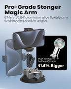 4.5" Suction Cup Camera Mount Universal Car Mount for Osmo 360 Camera, Phones, for Go-pro, for Insta360 Action Cams with 3.84" Magic Arm
