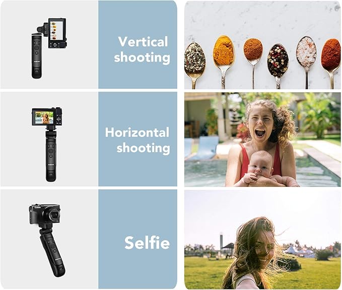 AODELAN Camera Remote Control Wireless Shooting Grip Tripod Grip for Canon EOS RP, EOS R, R5, R6, M50, M50 II, 6D Mark II, 77D, 850D, 800D, 200D, 250D, EOS Rebel SL2, T7i, T8i, 90D, EOS M6 Mark II