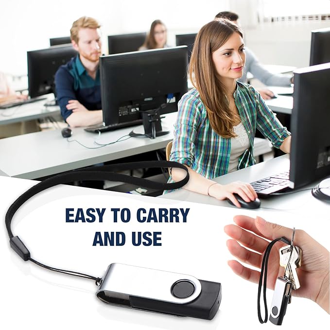 Aoriher 50 Pack USB 2.0 Flash Drives Bulk, Portable USB Thumb Drives with Lanyards, Swivel Flash Drives Thumb Drives for Office School Data Storage (2GB)