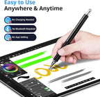 Capacitive Stylus Pen (4Pack,2 in 1 Precision Series), Fibre Tips Universal Touch Screens Stylist, Fine Point Disc Touchscreen Pencil Compatible for iPhone/iPad/Android/Tablet