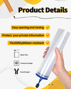 SUNEE Multisize Mesh Zipper Pouches (7 Colors, 21 Packs), Water-Resistant Zip Bag for School Office Supplies, Puzzles & Games Organizing Storage