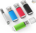 TOPESEL 5 Pack 2GB USB 2.0 Flash Drive Memory Stick Thumb Drives (5 Mixed Colors: Black Blue Green Red Silver)