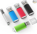 TOPESEL 5 Pack 32GB USB 2.0 Flash Drive Memory Stick Thumb Drives (5 Mixed Colors: Black Blue Green Red Silver)