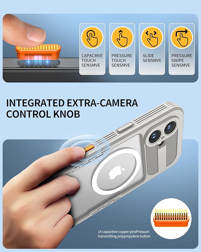 Lanhiem Magnetic for iPhone 16 Case, IP68 Waterproof Dustproof Case, [Compatible with Magsafe] [Built-in Screen Protector] Full Body Heavy Duty Rugged Phone Cover 6.1 inch, Natural