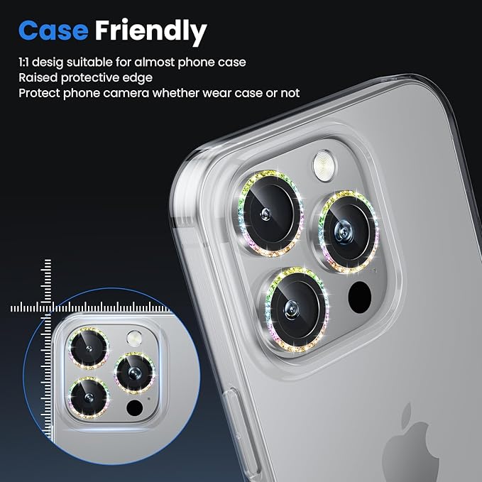 WSKEN for iPhone 16 Pro/iPhone 16 Pro Max Camera Lens Protector - [Original Shooting Model] Shatterproof Ultra HD Tempered Metal Glass Camera Screen Protector Cover Film Accessories