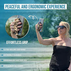 Phone Grip Strap - Pack of 2 Reversible Finger Holder for Phone Back, Customizable Anti-Slip Design, Wireless Charging Compatible Detachable Holder for iPhone - Blue & Cobalt Blue