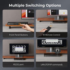 TESmart 16×1 HDMI Switch 16 in 1 Out 4K HDMI Switcher with IR Remote 4K@60hz 16 Port HDMI Switch Box HDCP 2.2,Auto Switch,19-inch Rack-Ears Mount,LAN Port Control,Auto Scan Switch