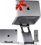 Ergonomic Laptop Stand for Desk, Adjustable Height up to 20", Laptop Riser Computer Pulpit Stand for Laptop, Portable Laptop Stands, Fits MacBook, Laptops 10 15 17 inches Laptop Holder and Laptop Desk