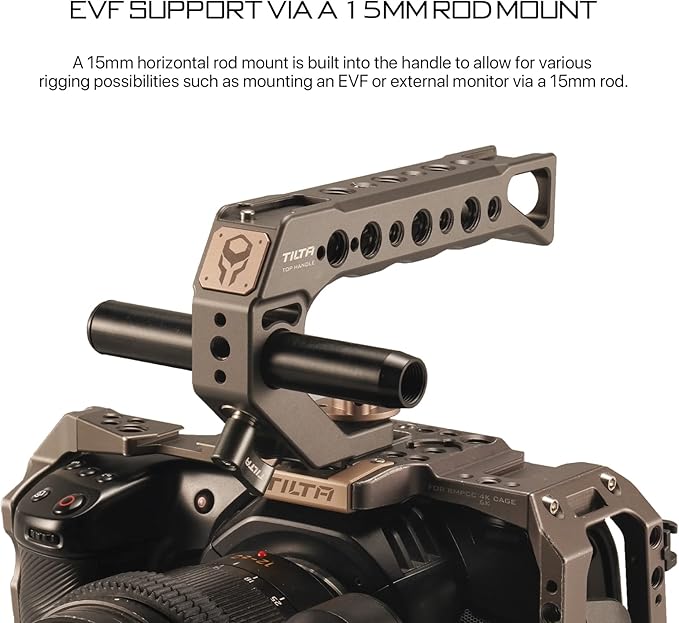 Tilta Quick Release Top Handle - (for BMPCC 4K/6K and Most DSLR/mirrorless Cameras) (Tilta Gray)