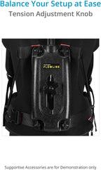 FLYCAM Flowline Starter Body Support Rig with Placid 2-Axis Stabilizing Arm for Camera & Gimbals. Payload up to 5-7.5kg/11-16lb (FLCM-FLN-PA-01)