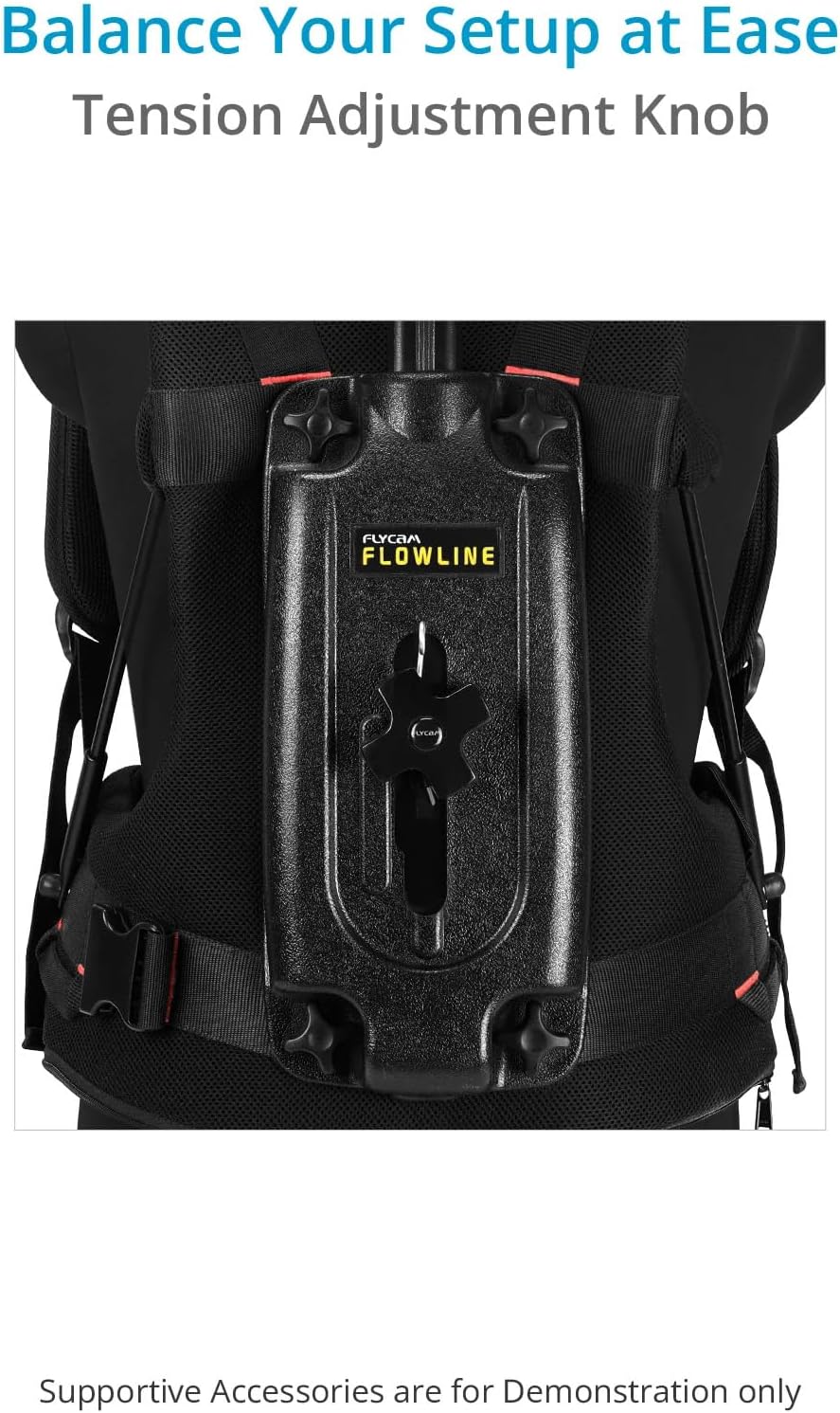 FLYCAM Flowline Starter Body Support Rig with Placid 2-Axis Stabilizing Arm for Camera & Gimbals. Payload up to 5-7.5kg/11-16lb (FLCM-FLN-PA-01)