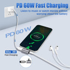 USB C to 3.5mm Aux Headphone and Charger Adapter Splitter, 2 in 1 USB Type C Male to Aux Audio Jack with PD 60W Fast Charge Port for iPhone 15 Pro Max, Galaxy S24/23 Ultra, iPad Pro, Pixel 8