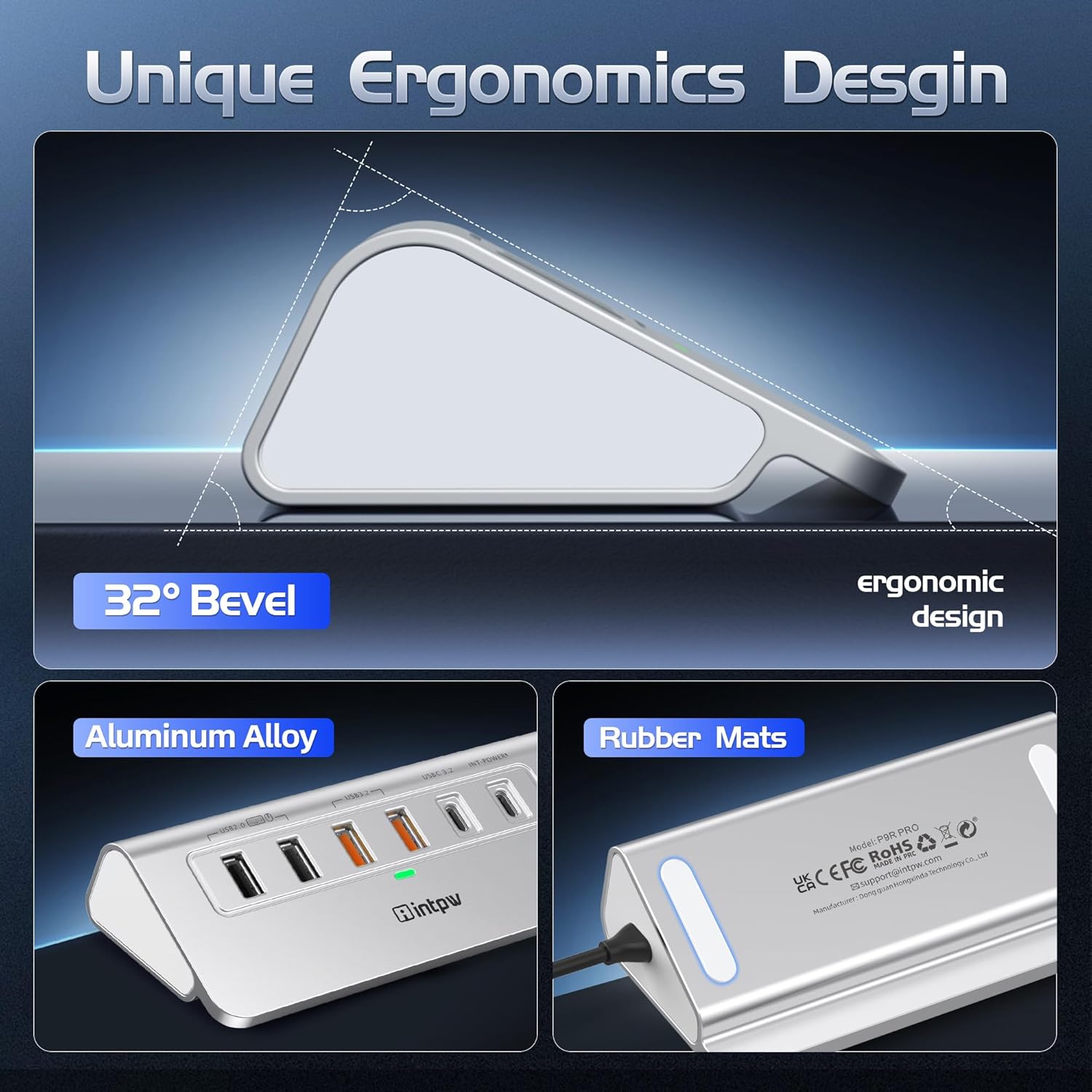 USB C Hub Ethernet, 10Gbps USB Docking Station 10-in-1 with 4K@60Hz HDMI, USB C and 2 USB A 3.2 Data, LAN, 2 USB A 2.0, PD 100W, SD/TF Ports, 3.28FT Powered USB Hub for Laptop, PC, iPhone 16/15, Mac