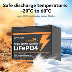 12V 100Ah LiFePO4 Automotive Battery, 15000+ Deep Cycles, 100A BMS, 21.9lb Lightweight, Group 24 Car Battery Replacement for RV, Trailer, UTV, Solar, Off-Grid, Trolling Motor