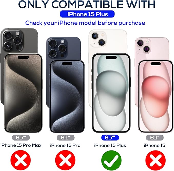 Screen Protector for iPhone 15 Plus [6.7 Inch],2 pcs Colorless Anti-Blue Light Tempered Glass Films, HD Clear, 9H Hardness, No Bubbles, Case Friendly with 2 pcs Camera Lens Protector