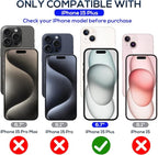 Screen Protector for iPhone 15 Plus [6.7 Inch],2 pcs Colorless Anti-Blue Light Tempered Glass Films, HD Clear, 9H Hardness, No Bubbles, Case Friendly with 2 pcs Camera Lens Protector