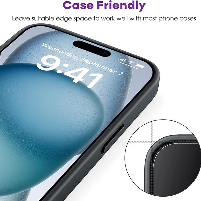 Tempered Glass Screen Protector for iPhone 15 Plus Clear (3 Pack)