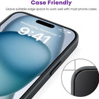 Tempered Glass Screen Protector for iPhone 15 Plus Clear (3 Pack)