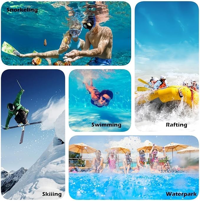 1 Pack Iridescent Waterproof Phone Pouch Compatible with iPhone 12/13/14/15/16 Pro Max, Beach Essentials IP68 Waterproof Dry Bag with Crossbody Lanyard, Purple - 7″