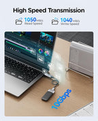 ORICO 1TB Portable SSD, Up to 1050MB/s, Compact with 2 in 1 USB C & A Cable, External Solid State Drives, Reliable Storage for USB C Smartphone, Tablet, PC - M10PRO