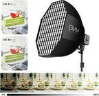 GVM SD80S 80W COB Video Light Kit, 5600K Continuous Lighting for Photography with Bowens Mount Softbox&Stand, 8 Lighting Effects Support AC Adapter & NP Series Battery