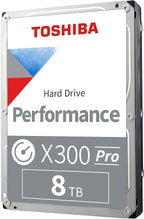 Toshiba X300 PRO 8TB High Workload Performance for Creative Professionals 3.5-Inch Internal Hard Drive – Up to 300 TB/Year Workload Rate CMR SATA 6 GB/s 7200 RPM 512 MB Cache - HDWR780XZSTB