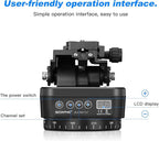 Soonpho M4 Motorized Rotating Panoramic Tripod Head, Remote Control 360° Pan Tilt Head with Mobile Phone Clip for DSLR Cameras, Camcorders, Smartphones, Tripod