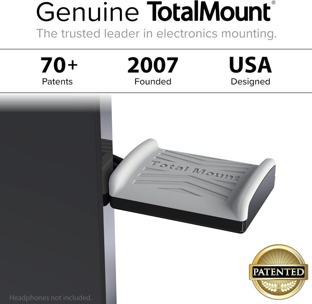 TotalMount Monitor Stand for Headphones and Headsets (Premium-Grade Holder Saves Desk Space and Protects Headphones)