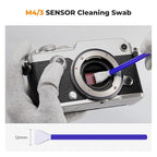 K&F Concept 12mm Micro Four-Thirds 4/3 (MFT) Sensor Cleaning Swab*10, M43 Sensor Cleaning Swab for All Models of M4/3 Camera Sensors, Including M4/3 Cameras from Olympus and Panasonic