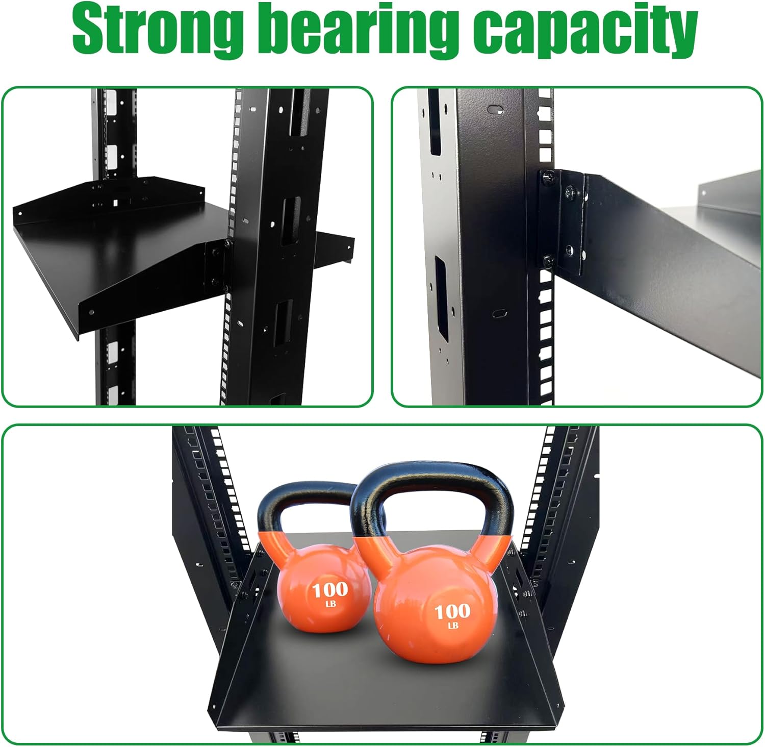 2 Post 42U Open Frame Server Rack 2-Post Server Rack Network Rack,with Movable casters，No Tray Included,for 19 Inch Equipment, Networking Data & IT Devices,1080lbs Weight Capacity(2P-DL-42U)