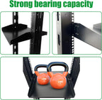 2 Post 42U Open Frame Server Rack 2-Post Server Rack Network Rack,Comes with 2 Center Trays,for 19 Inch Equipment, Networking Data & IT Devices,1300lbs Weight Capacity Rack(2P-LD-42)