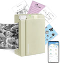 ORGBRO Sticker Printer Machine, X3 Mini Printer Print Pods Portable Thermal Inkless Sticker Maker, 3-Inch 300 DPI Bluetooth Pocket Printers for Smartphones, Notes, Journal, Photos, DIY, Kids Gift