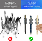 12PCS Pen Holder for Desk, Upgraded Adhesive Pen Pencil Holder for Desk Wall Clipboard Car Silicone Pens Markers Pencils Organizer Teacher Supplies Office Supplies (12PCS Gray)