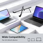 Protable Laptop Stand for Desk,Foldable Laptop Riser Holder,Ventilated Cooling Notebook Mount Computer Stand for 10-15.6” Laptops,Tablets，Aluminum (Black)